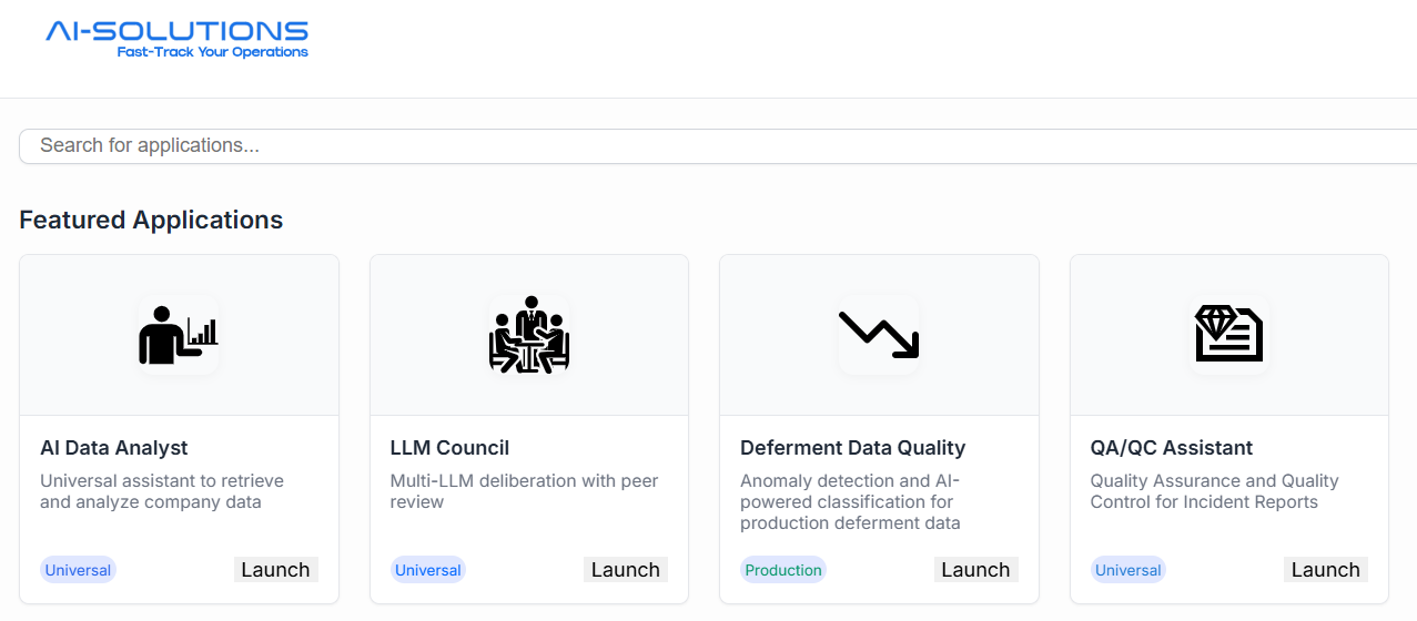 AI-Solutions live demo environment
